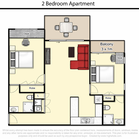 2 Bedroom – Entire Room – Private Bathroom 2B2B - Altitude at Taringa
