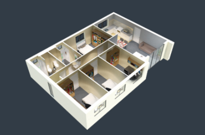 4 Bedroom Apartment South - Murdoch University