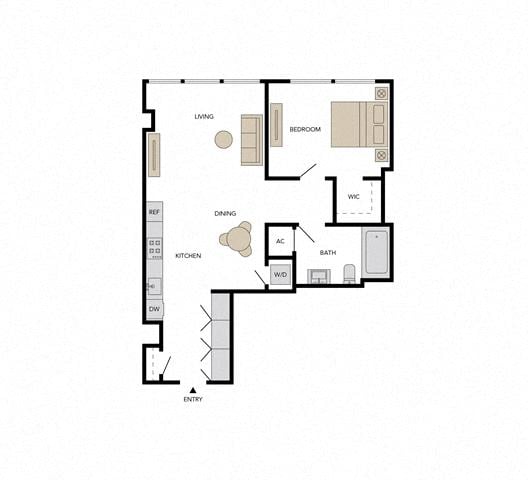 1 Bedroom, 1 Bathroom - THEA at Metropolis