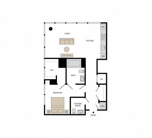 1 Bed 1.5 Bath - THEA at Metropolis