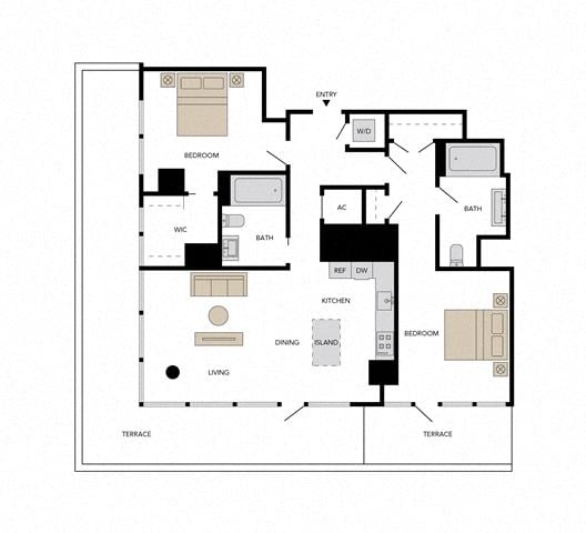 2 Bed 2 Bath - THEA at Metropolis