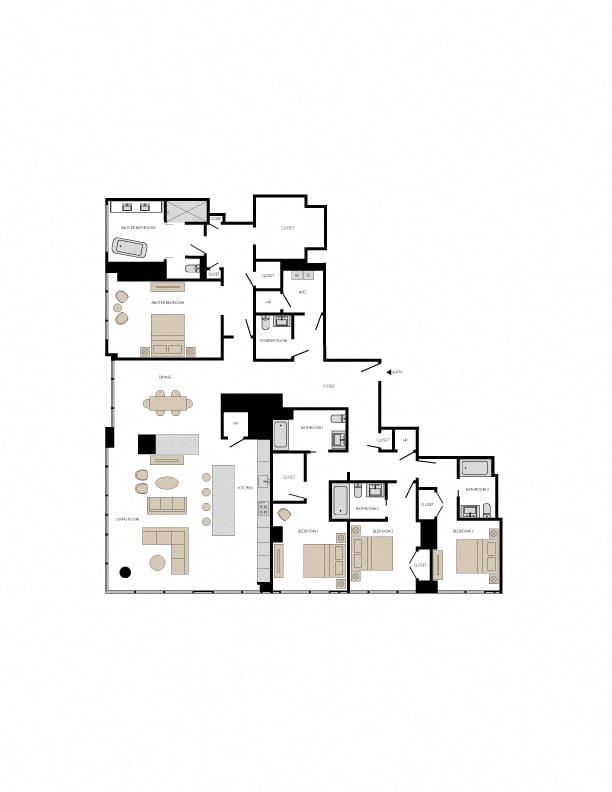 4 Bedroom, 2.5 Bathroom - THEA at Metropolis