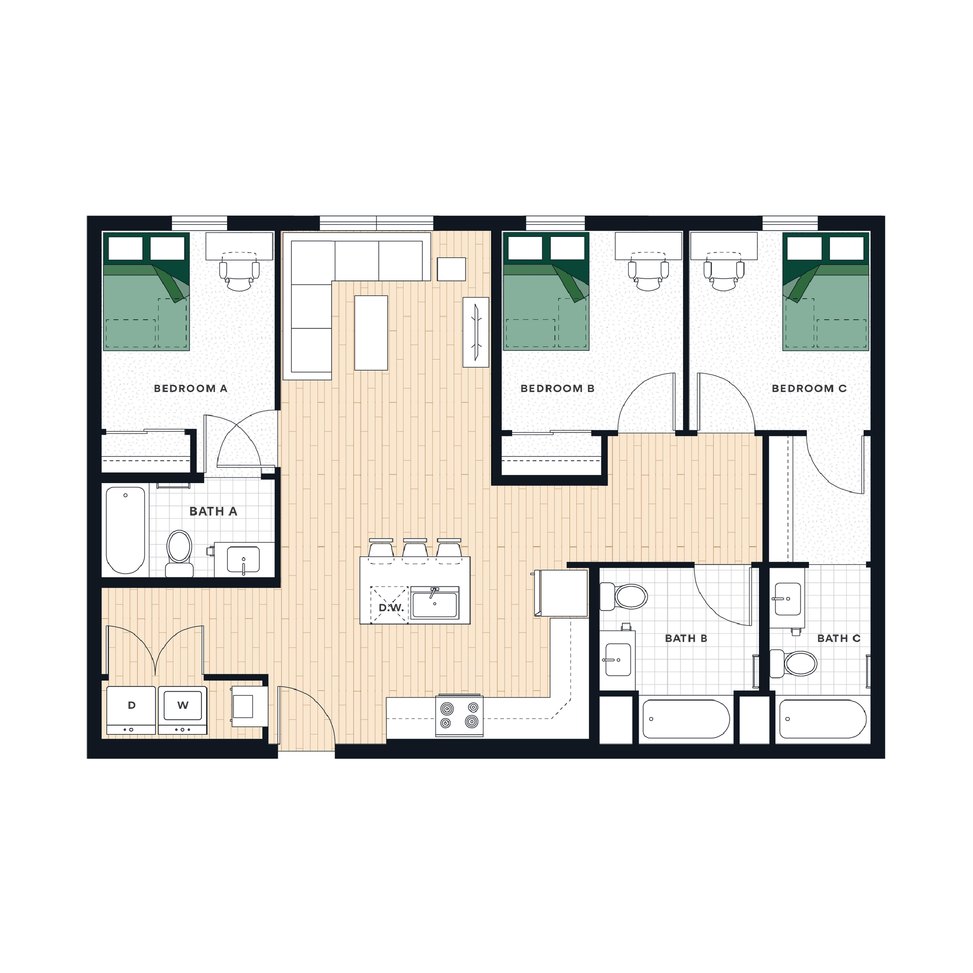 3 Bed 3 Bath - The Laurel@AM