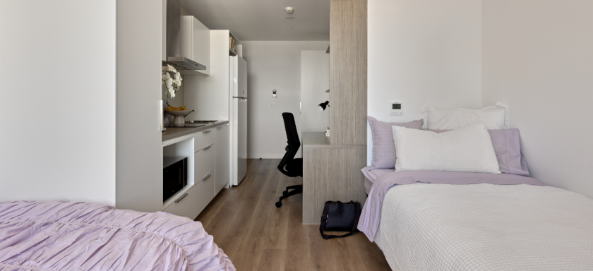 Standard Twin Bed Studio High Floor - UniLodge Perth Central