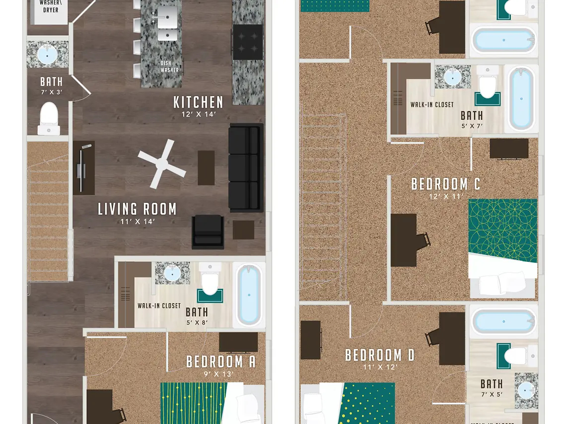 4 dormitorios, 4,5 baños y más - Pullman Hills